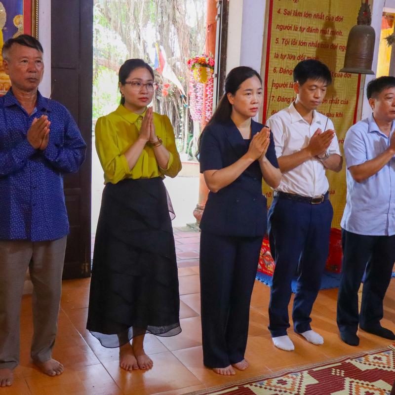 Lãnh đạo xã Tân Minh thăm, chúc mừng các cơ sở Phật giáo nhân dịp Đại lễ Phật đản và An cư kết hạ Phật lịch 2570 – Dương lịch 2026