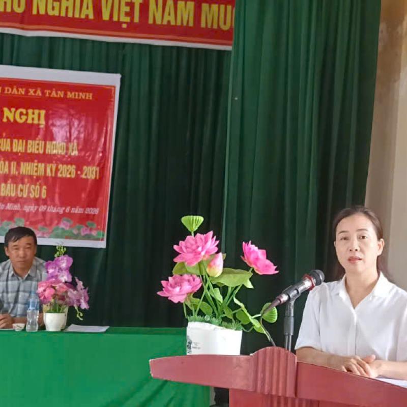 HĐND xã Tân Minh tổ chức tiếp xúc cử tri trước Kỳ họp thường lệ giữa năm 2026