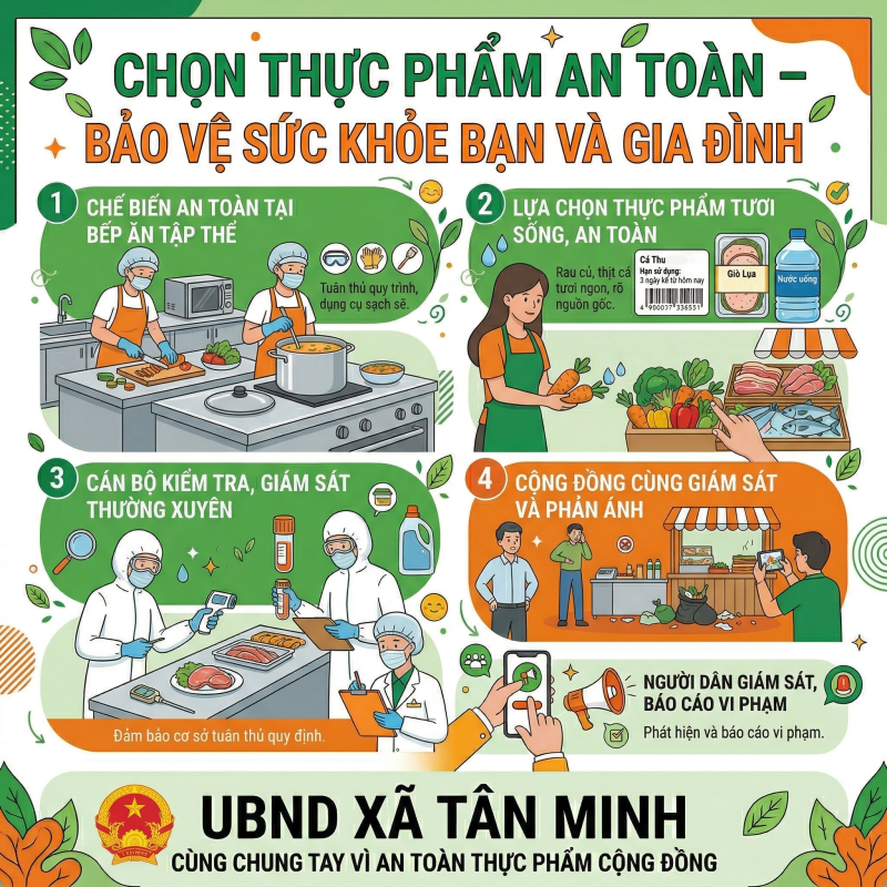 Tăng cường công tác phòng ngừa, phát hiện, đấu tranh với vi phạm pháp luật về an toàn thực phẩm trên địa bàn xã