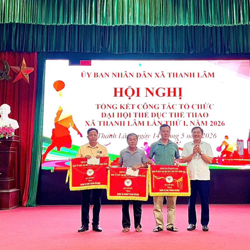 UBND xã Thanh Lâm: tổ chức Hội nghị tổng kết công tác tổ chức Đại hội Thể dục Thể thao xã lần thứ I, năm 2026.