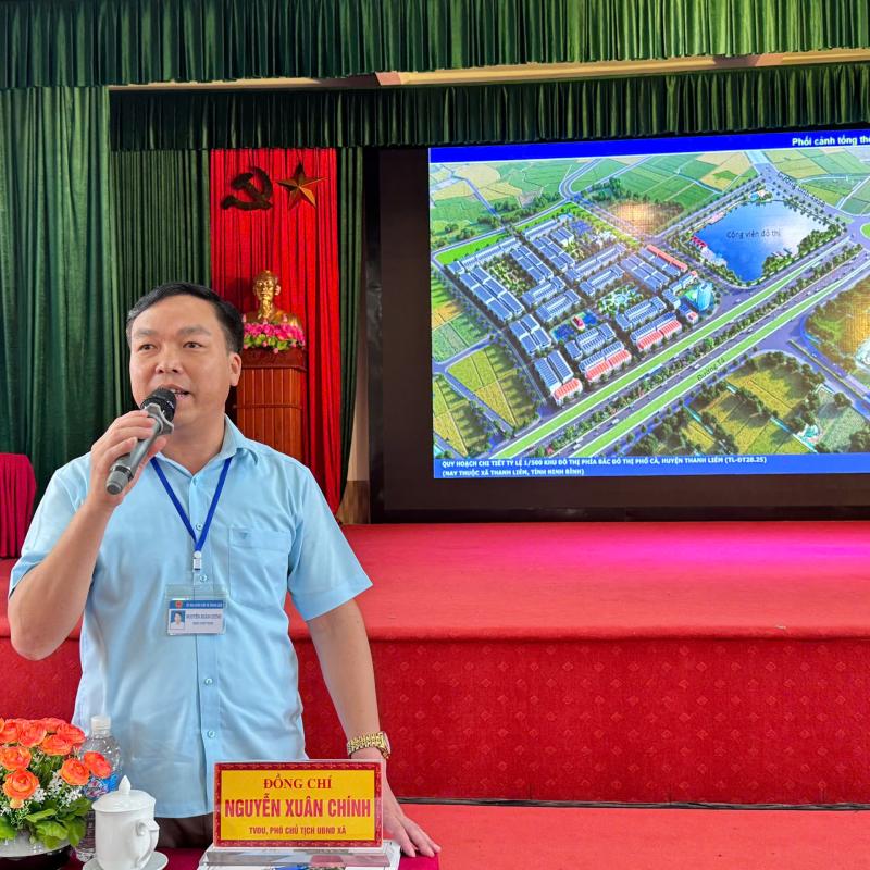 Thanh Liêm: Tổ chức hội nghị lấy ý kiến cộng đồng dân cư về quy hoạch Khu đô thị phía Bắc đô thị Phố Cà