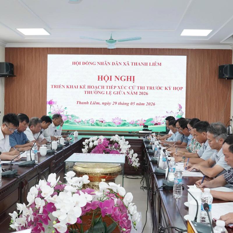HĐND XÃ THANH LIÊM TRIỂN KHAI KẾ HOẠCH TIẾP XÚC CỬ TRI TRƯỚC KỲ HỌP THƯỜNG LỆ GIỮA NĂM 2026