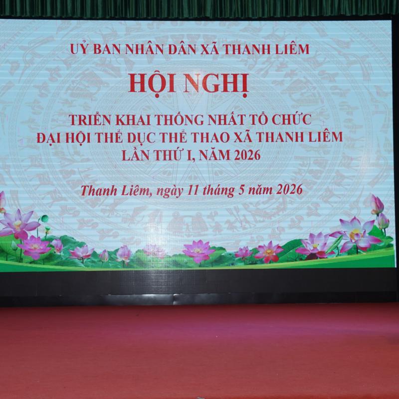 UBND xã Thanh Liêm triển khai công tác tổ chức Đại hội Thể dục thể thao lần thứ I năm 2026