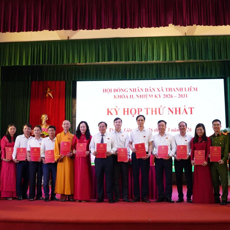 HĐND xã Thanh Liêm: Kỳ họp thứ Nhất HĐND xã khóa II, nhiệm kỳ 2026 – 2031