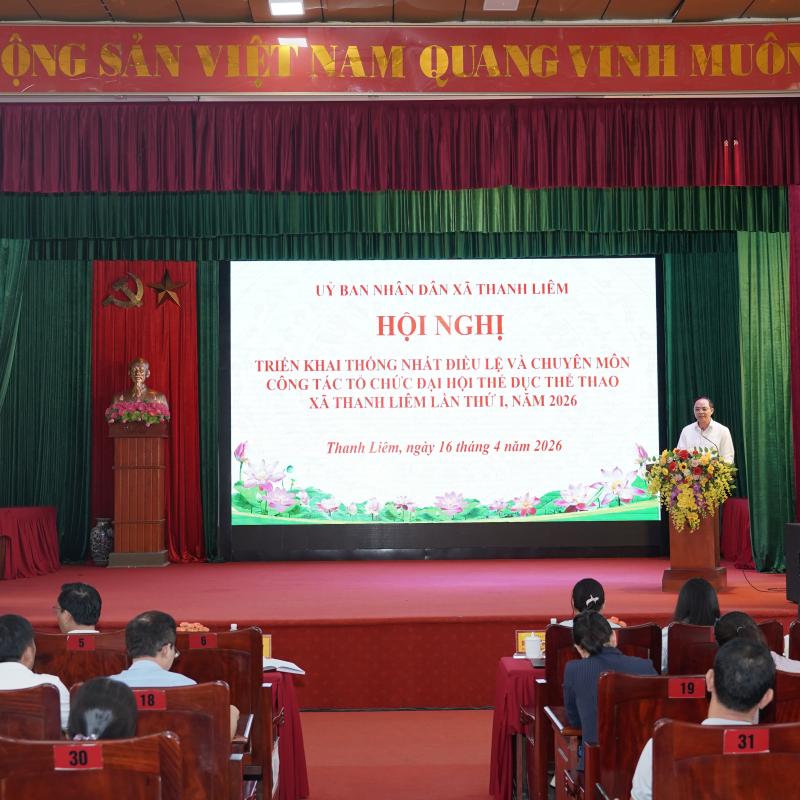 Xã Thanh Liêm: Hội nghị triển khai, thống nhất điều lệ và chuyên môn Đại hội Thể dục thể thao lần thứ I