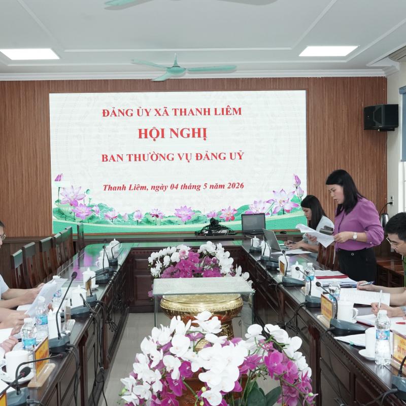 Đảng ủy xã Thanh Liêm: Hội nghị Ban Thường vụ Đảng ủy