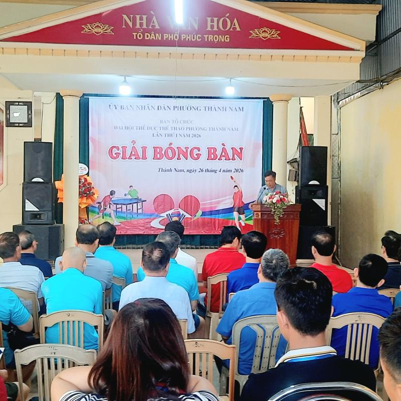 Kế hoạch tổ chức Đại hội Thể dục Thể thao phường Thành Nam lần thứ I năm 2026
