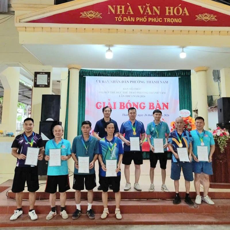 Giải Bóng bàn – Đại hội Thể dục thể thao phường Thành Nam lần thứ I/2026