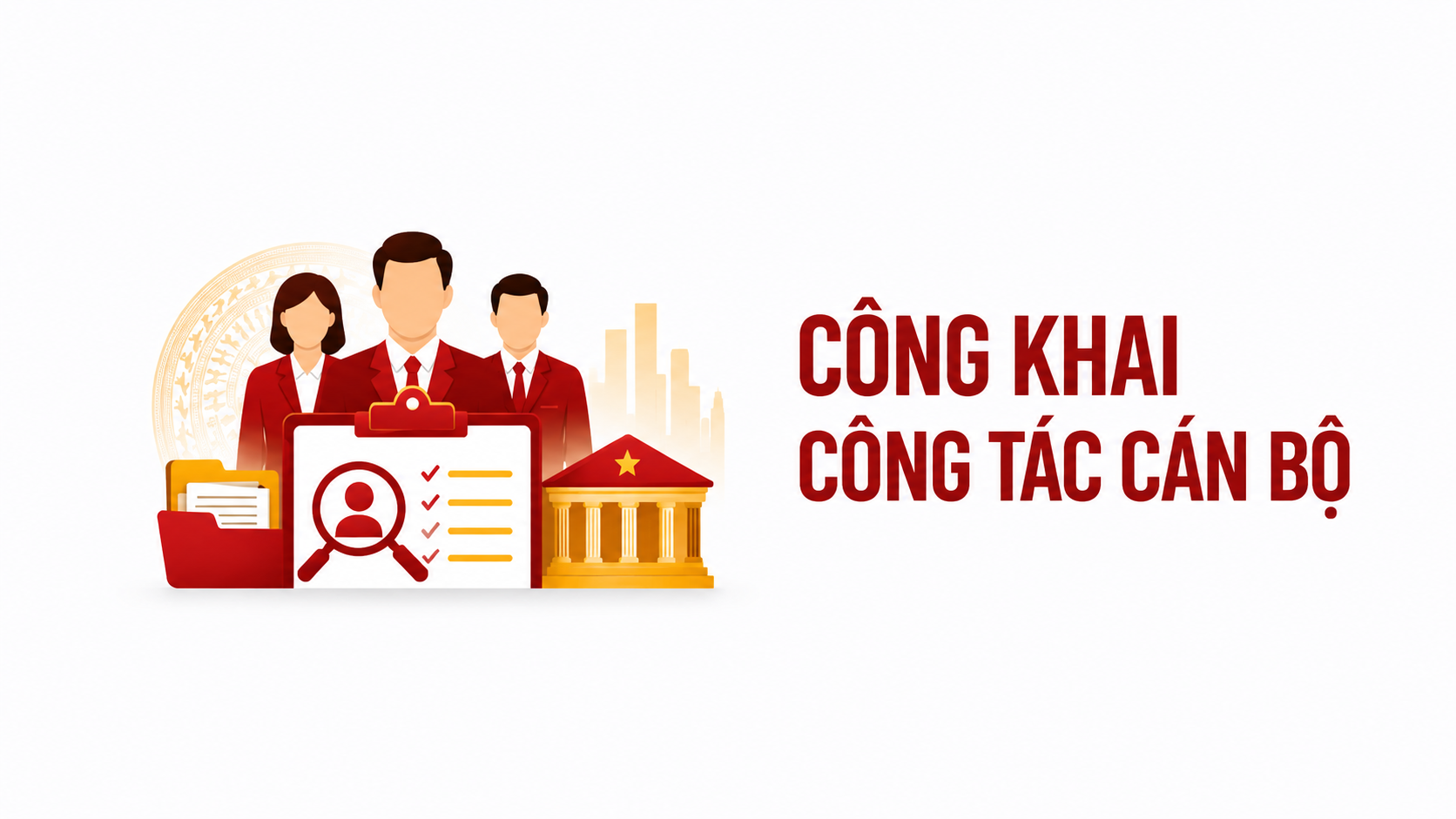 Công khai công tác cán bộ