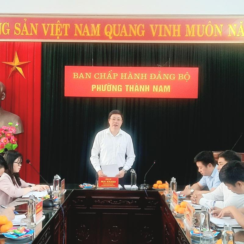 Công bố Quyết định giám sát của Ban Thường vụ Tỉnh ủy đối với Ban Thường vụ Đảng ủy phường Thành Nam