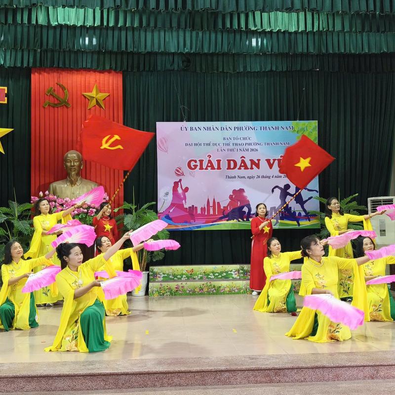 Giải Dân vũ – Đại hội Thể dục thể thao phường Thành Nam lần thứ I, sân khấu tỏa sáng của các hạt nhân văn nghệ quần chúng