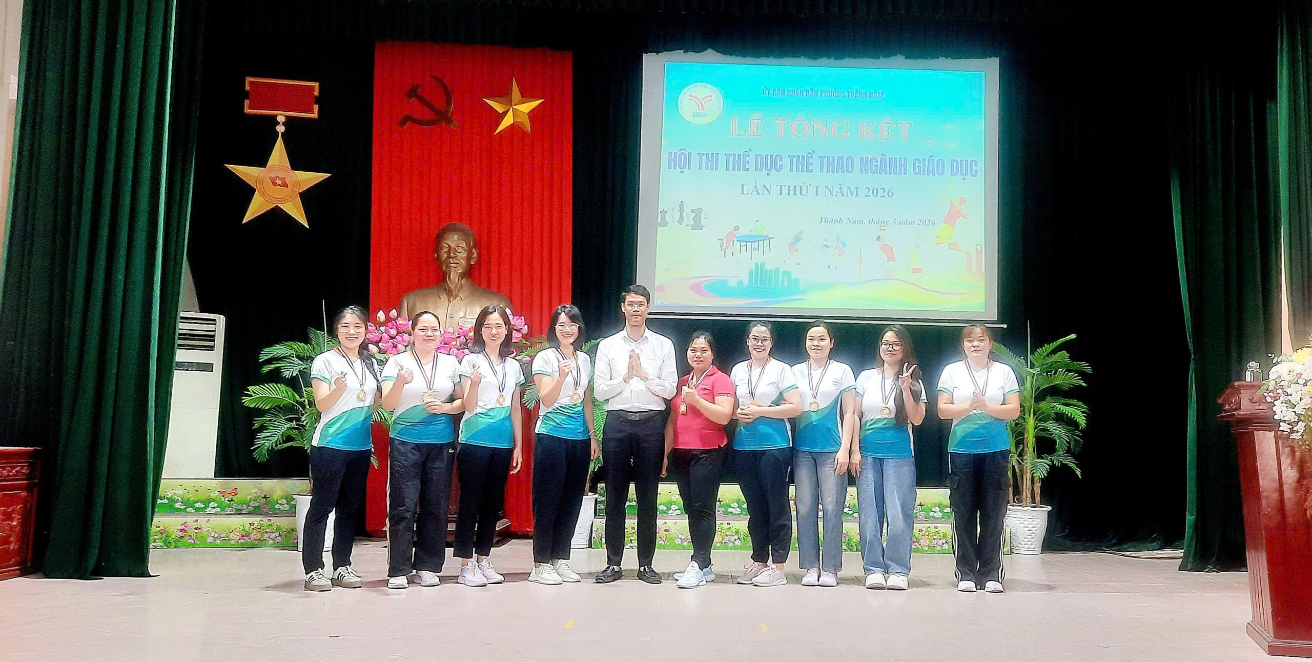 Phường Thành Nam: Tổng kết Hội thi Thể dục Thể thao Ngành Giáo dục lần thứ I năm 2026