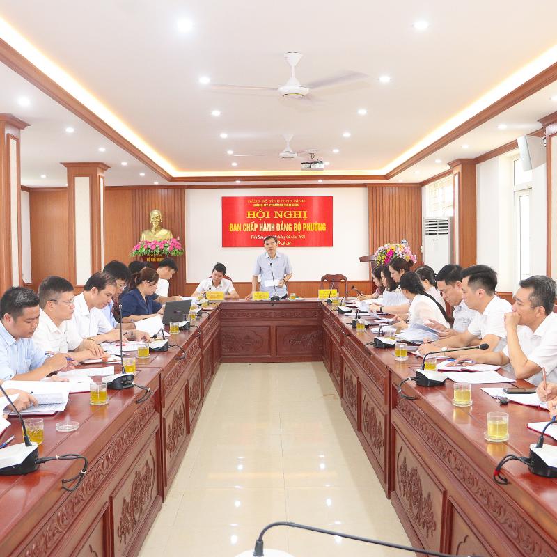 Ban Chấp hành Đảng bộ phường Tiên Sơn tổ chức Hội nghị thảo luận, cho ý kiến vào các nội dung trình Kỳ họp thường lệ giữa năm 2026 của HĐND phường