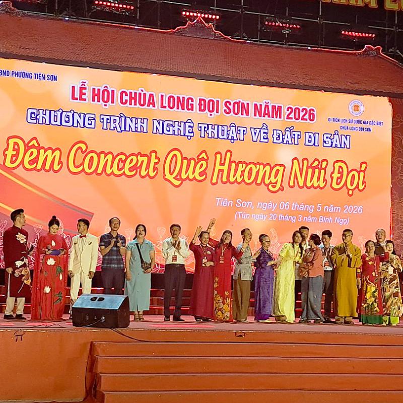 Rực rỡ đêm nghệ thuật “ Về đất di sản - Đêm Concert Quê hương Núi Đọi” tại Lễ hội Chùa Long Đọi Sơn năm 2026