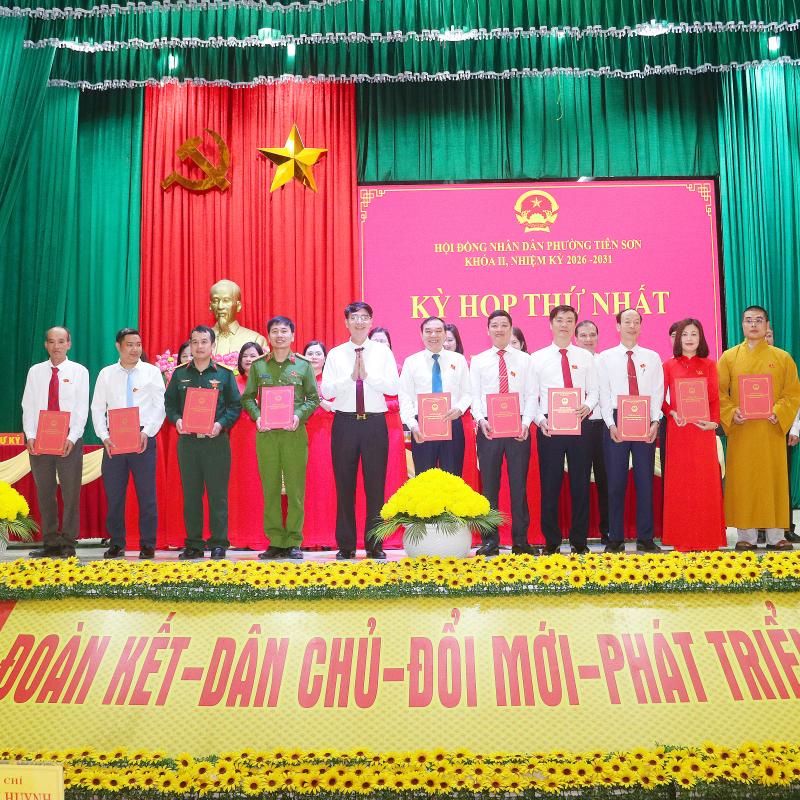 Kỳ họp thứ Nhất, HĐND phường Tiên Sơn khóa II, nhiệm kỳ 2026–2031