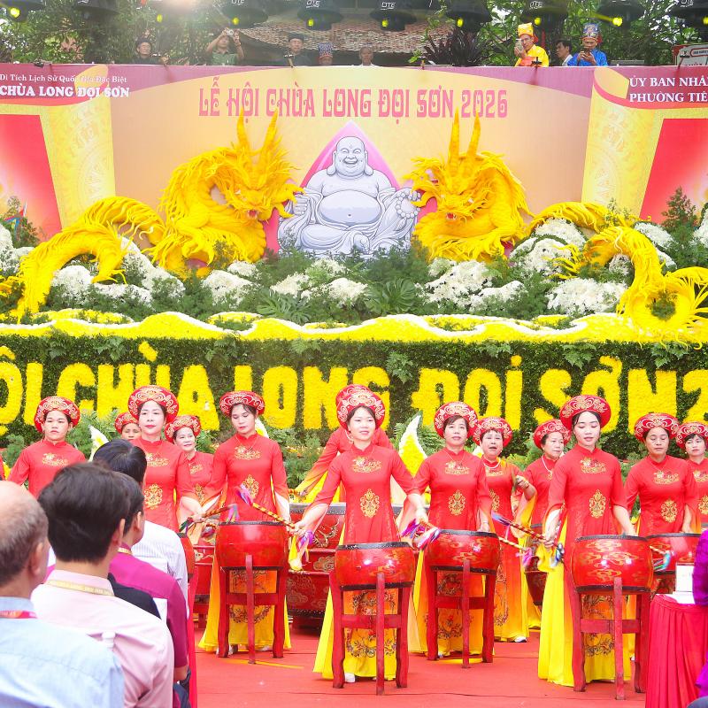Khai mạc Lễ hội chùa Long Đọi Sơn năm 2026 – Rộn ràng trống hội, thăng hoa không gian văn hóa tâm linh trên vùng đất Núi Đọi – Sông Châu