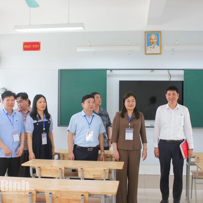 Kiểm tra công tác chuẩn bị Kỳ thi tốt nghiệp THPT năm 2026 tại các điểm thi