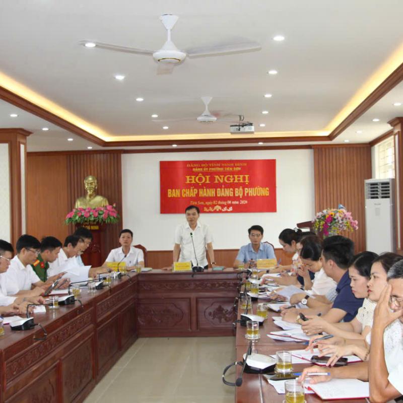 Đảng ủy phường Tiên Sơn tổ chức hội nghị Ban chấp hành Đảng bộ phường