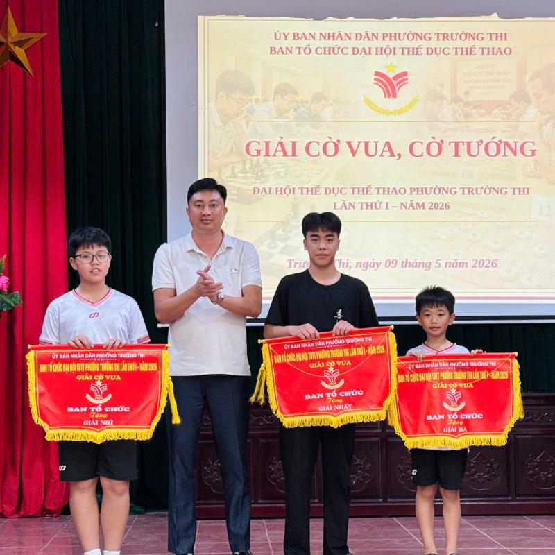 GIẢI CỜ VUA, CỜ TƯỚNG TRONG KHUÔN KHỔ ĐẠI HỘI THỂ DỤC THỂ THAO PHƯỜNG TRƯỜNG THI LẦN THỨ I NĂM 2026