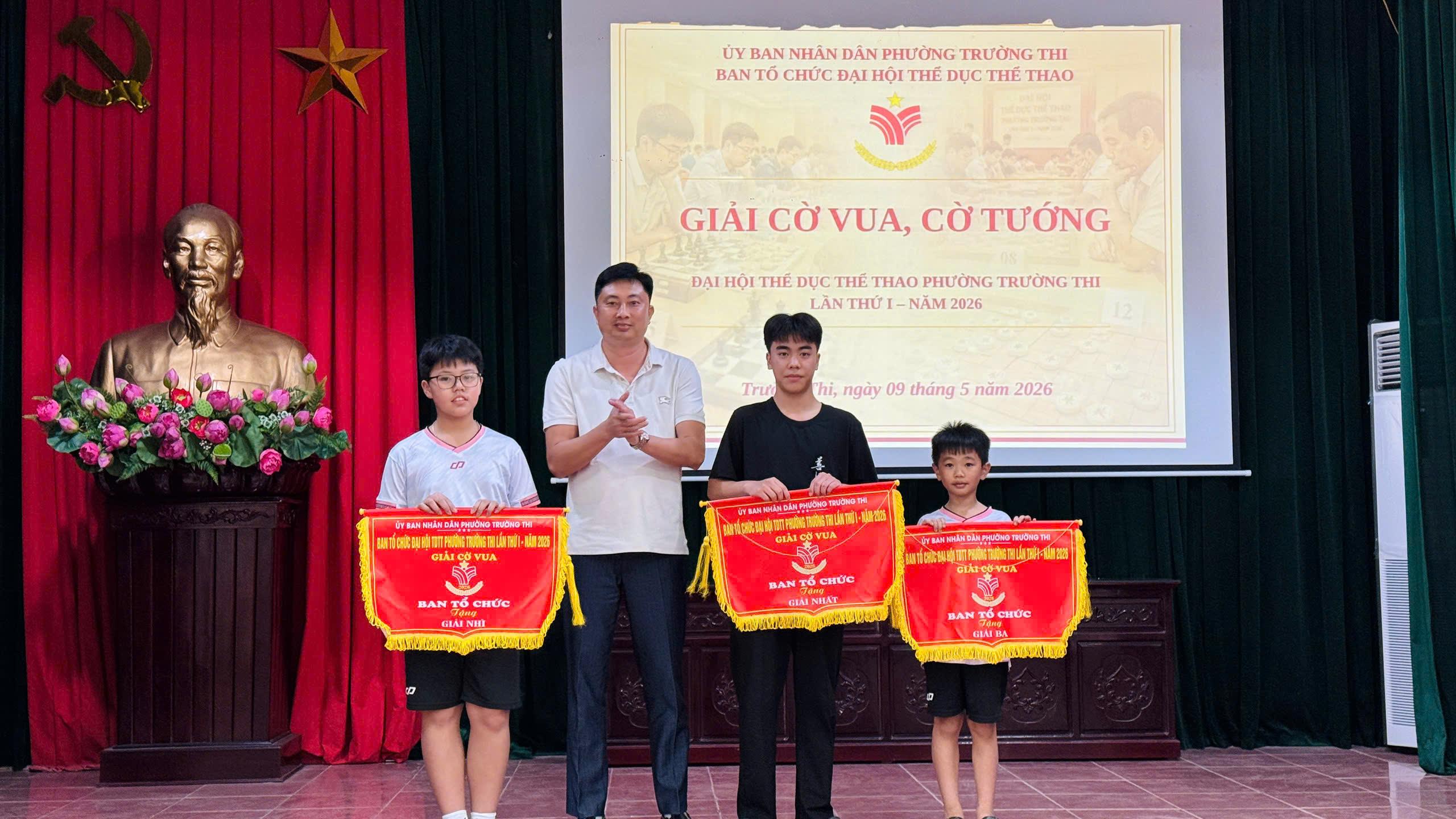 GIẢI CỜ VUA, CỜ TƯỚNG TRONG KHUÔN KHỔ ĐẠI HỘI THỂ DỤC THỂ THAO PHƯỜNG TRƯỜNG THI LẦN THỨ I NĂM 2026