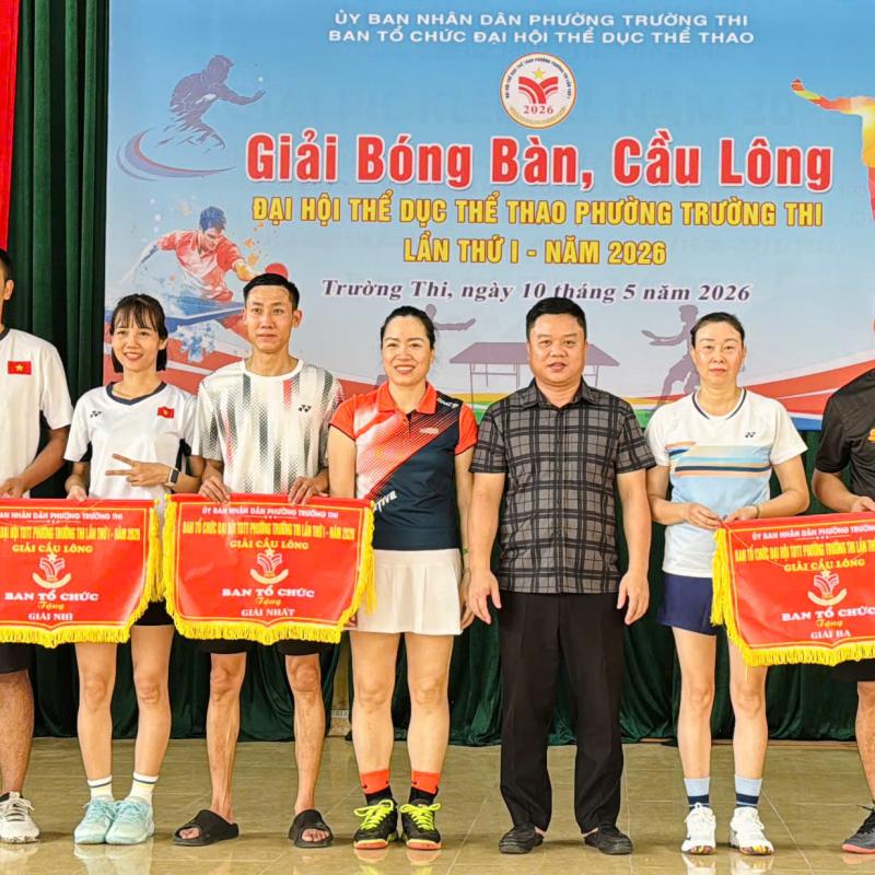 GIẢI CẦU LÔNG, BÓNG BÀN PHƯỜNG TRƯỜNG THI 2026