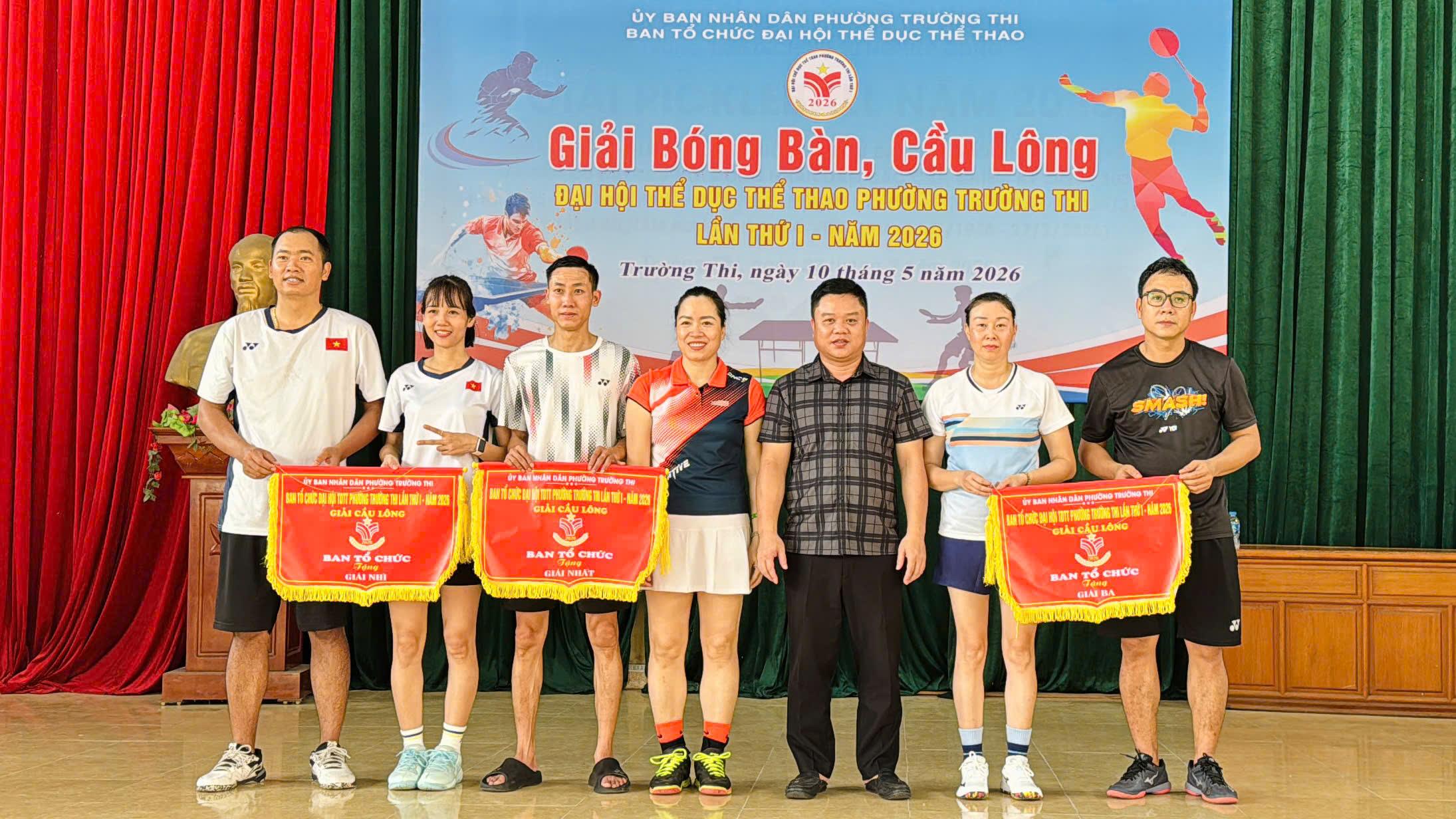 GIẢI CẦU LÔNG, BÓNG BÀN PHƯỜNG TRƯỜNG THI 2026