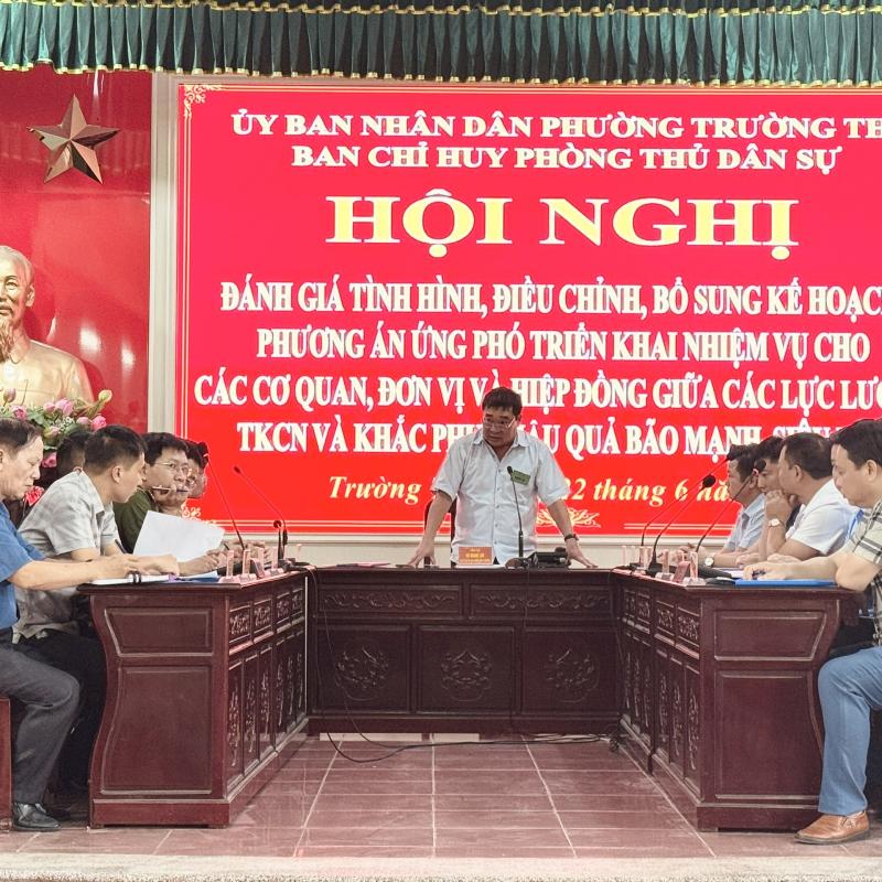 Phường Trường Thi Tổ Chức Diễn Tập Phòng Thủ Dân Sự Ứng Phó Bão Mạnh, Siêu Bão Và Tìm Kiếm Cứu Nạn Năm 2026