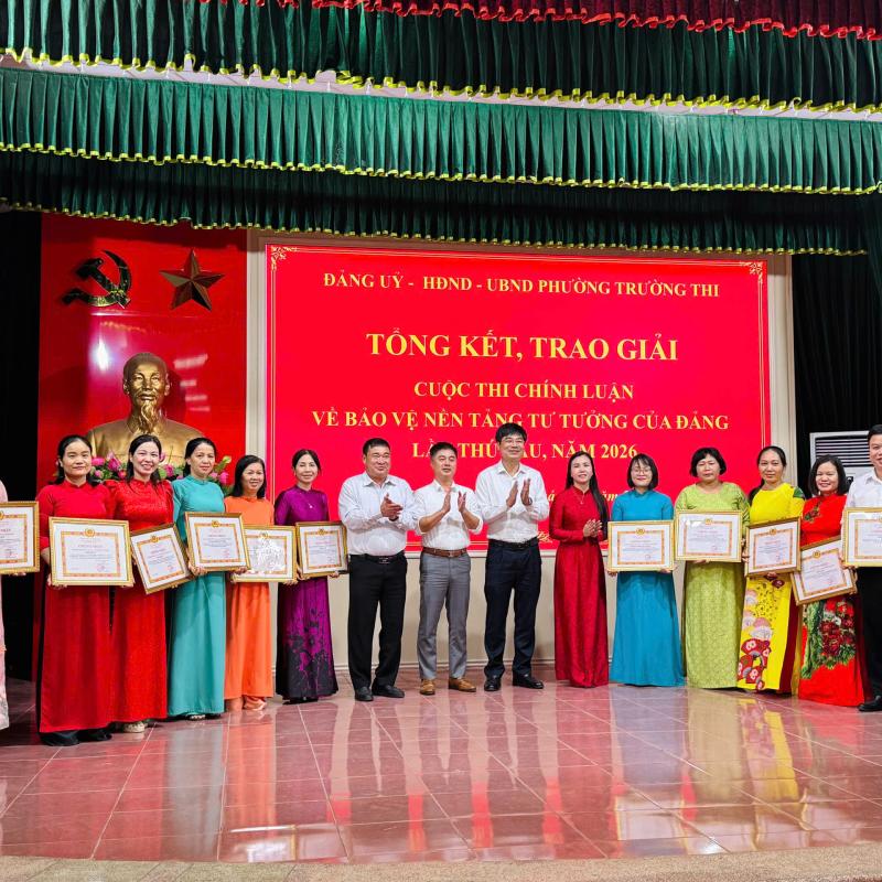 Phường Trường Thi Tổng Kết, Trao Giải Cuộc Thi Chính Luận Về Bảo Vệ Nền Tảng Tư Tưởng Của Đảng Năm 2026