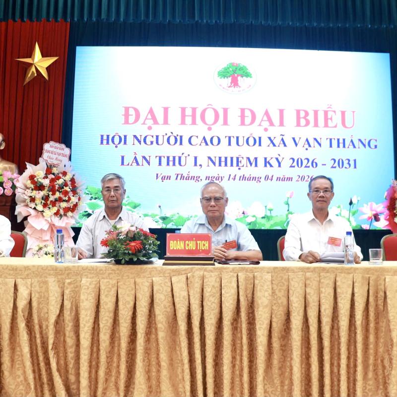 Đại hội đại biểu Hội Người cao tuổi xã Vạn Thắng lần thứ Nhất, nhiệm kỳ 2026 – 2031 thành công tốt đẹp, khẳng định vai trò "Tuổi cao gương sáng"