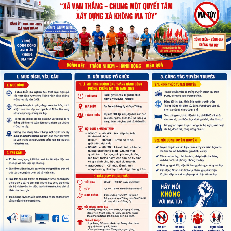 Vì một Vạn Thắng bình yên, nói không với ma túy