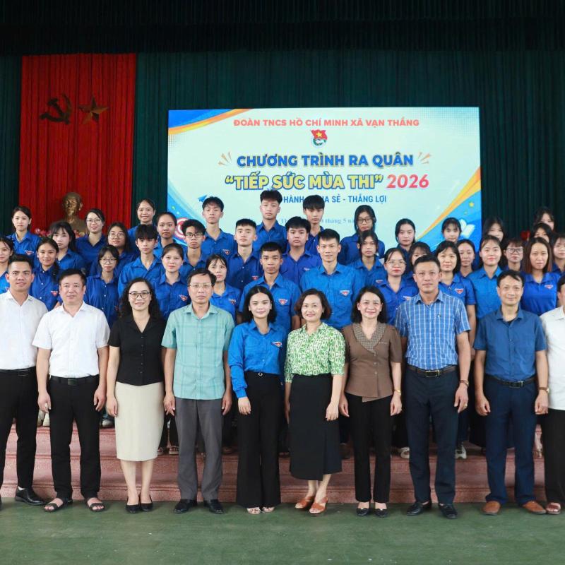 Đoàn xã Vạn Thắng tổ chức Chương trình ra quân  “Tiếp sức mùa thi” năm 2026