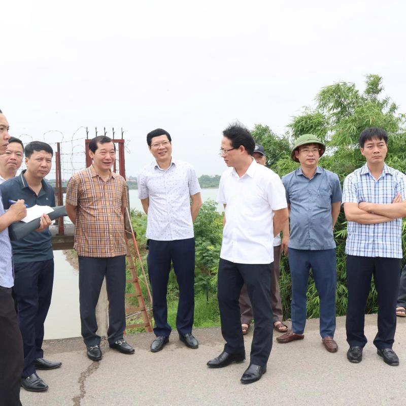 Phường Vị Khê tổ chức kiểm tra đê điều và công trình thủy lợi trước mùa mưa bão năm 2026