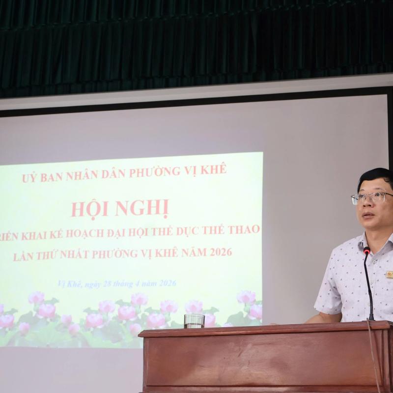 Phường Vị Khê triển khai công tác chuẩn bị Đại hội Thể dục thể thao lần thứ I năm 2026
