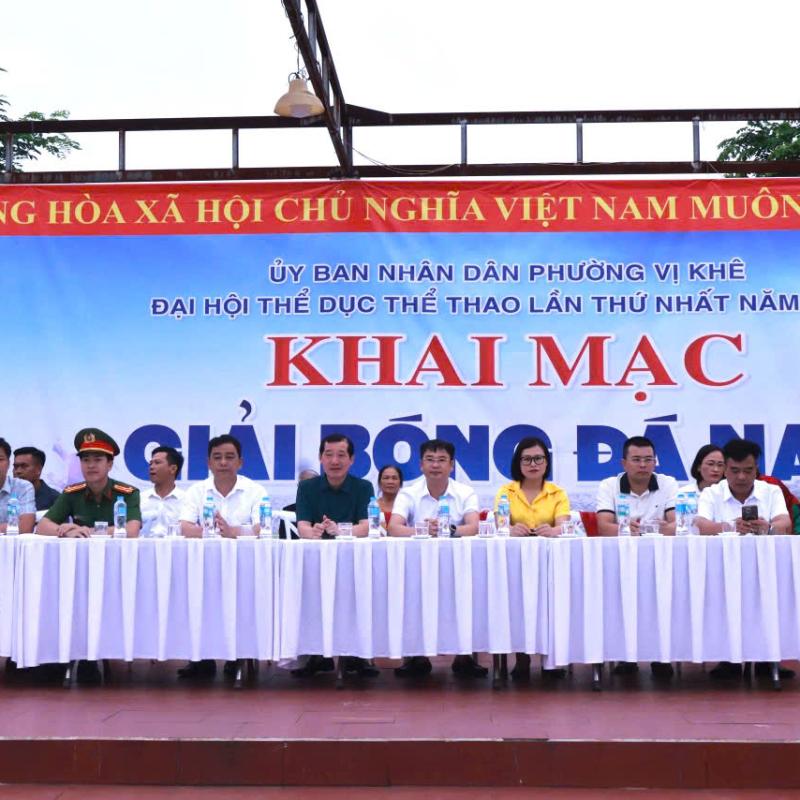 Khai mạc Giải bóng đá nam trong khuôn khổ Đại hội Thể dục thể thao phường Vị Khê lần thứ I năm 2026