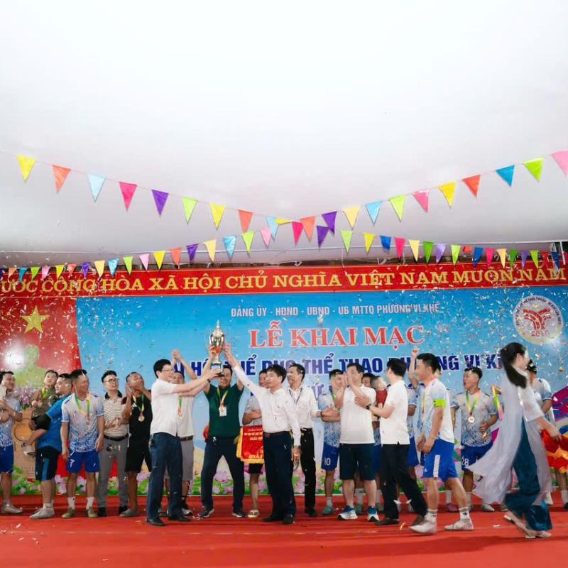 Khép lại thành công Giải bóng đá nam phường Vị Khê năm 2026