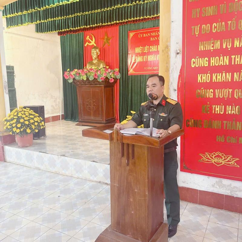 Ban Chỉ huy quân sự phường Vị Khê tổ chức hội nghị Hiệp đồng công tác đăng ký Nghĩa vụ quân sự lần đầu cho công dân nam đủ 17 tuổi trong năm 2026