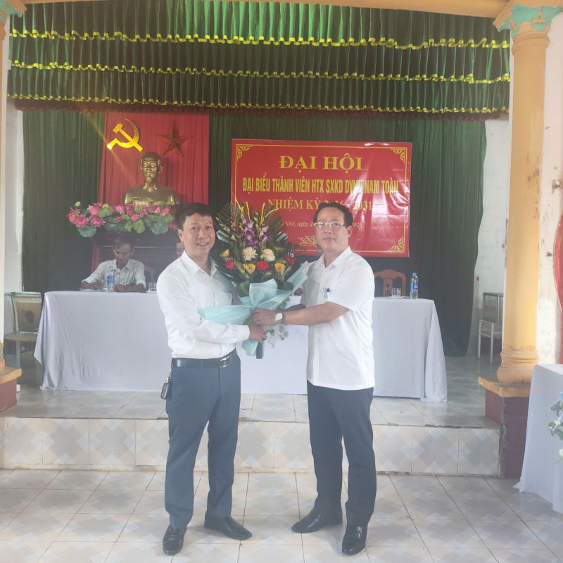 Đại hội đại biểu thành viên Hợp tác xã sản xuất kinh doanh dịch vụ nông nghiệp Nam Toàn nhiệm kỳ 2026-2031