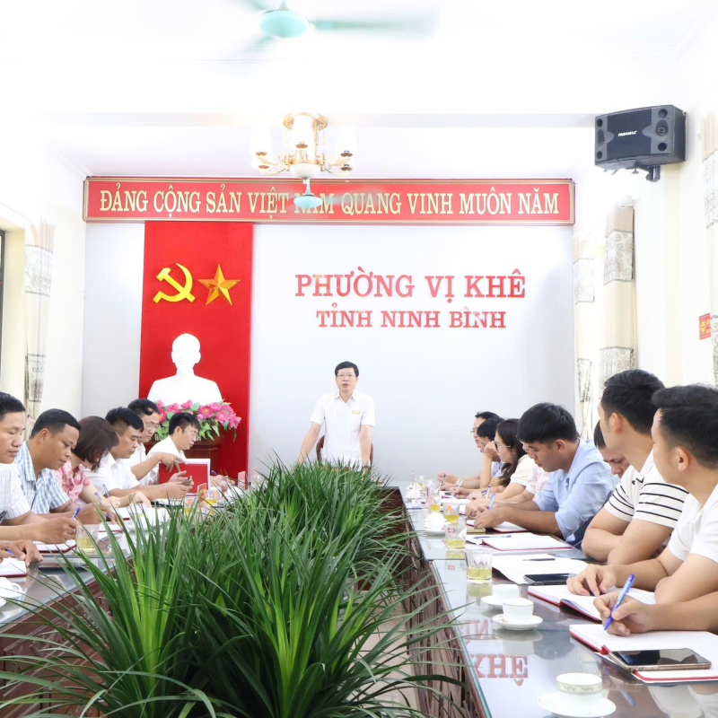 Hội nghị đánh giá kết quả thực hiện nhiệm vụ tháng 6, triển khai phương hướng nhiệm vụ tháng 7 của UBND phường Vị Khê