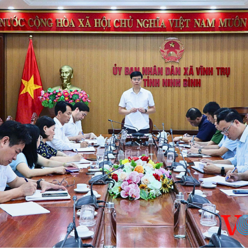 UBND xã Vĩnh Trụ sơ kết công tác quý I, triển khai nhiệm vụ trọng tâm quý II, năm 2026