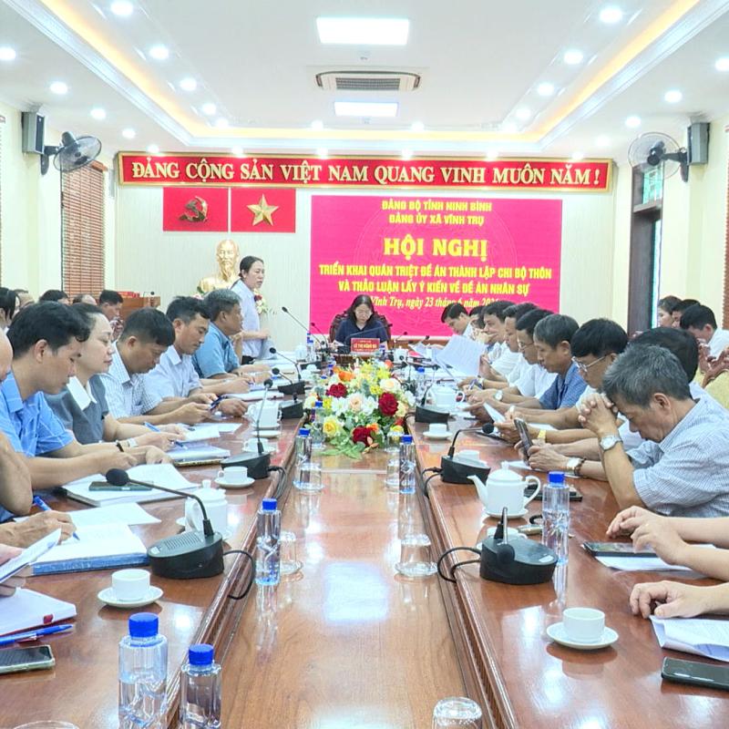 VIDEO: ĐẢNG ỦY XÃ VĨNH TRỤ TRIỂN KHAI QUÁN TRIỆT ĐỀ ÁN THÀNH LẬP CHI BỘ THÔN MỚI VÀ THẢO LUẬN PHƯƠNG ÁN NHÂN SỰ