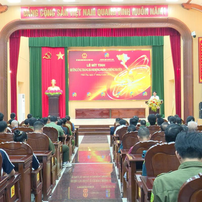 VIDEO: XÃ VĨNH TRỤ THAM DỰ LỄ MÍT TINH TRỰC TUYẾN TOÀN QUỐC VÀ HƯỞNG ỨNG THÁNG HÀNH ĐỘNG PHÒNG, CHỐNG MA TÚY NĂM 2026
