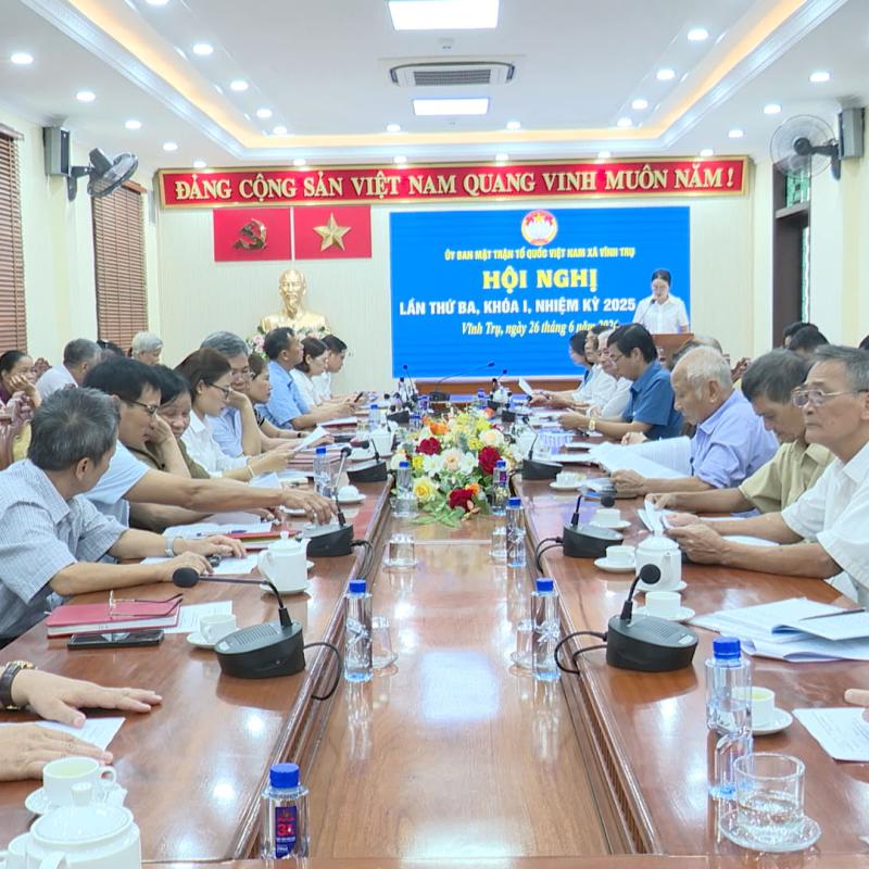 VIDEO: UBMTTQ VIỆT NAM XÃ VĨNH TRỤ TỔ CHỨC HỘI NGHỊ LẦN THỨ BA, KHÓA I, NHIỆM KỲ 2025 - 2030
