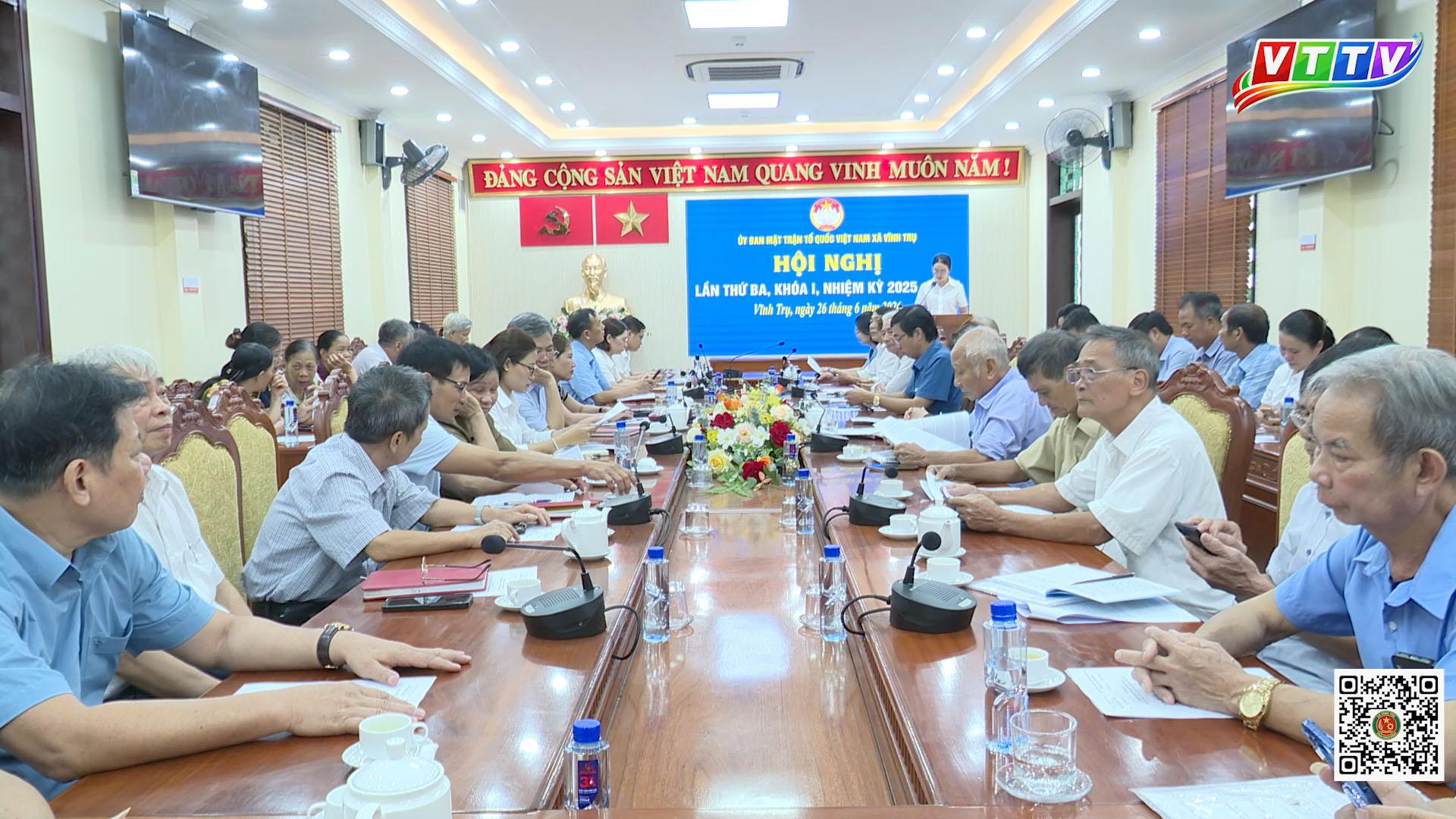 VIDEO: UBMTTQ VIỆT NAM XÃ VĨNH TRỤ TỔ CHỨC HỘI NGHỊ LẦN THỨ BA, KHÓA I, NHIỆM KỲ 2025 - 2030