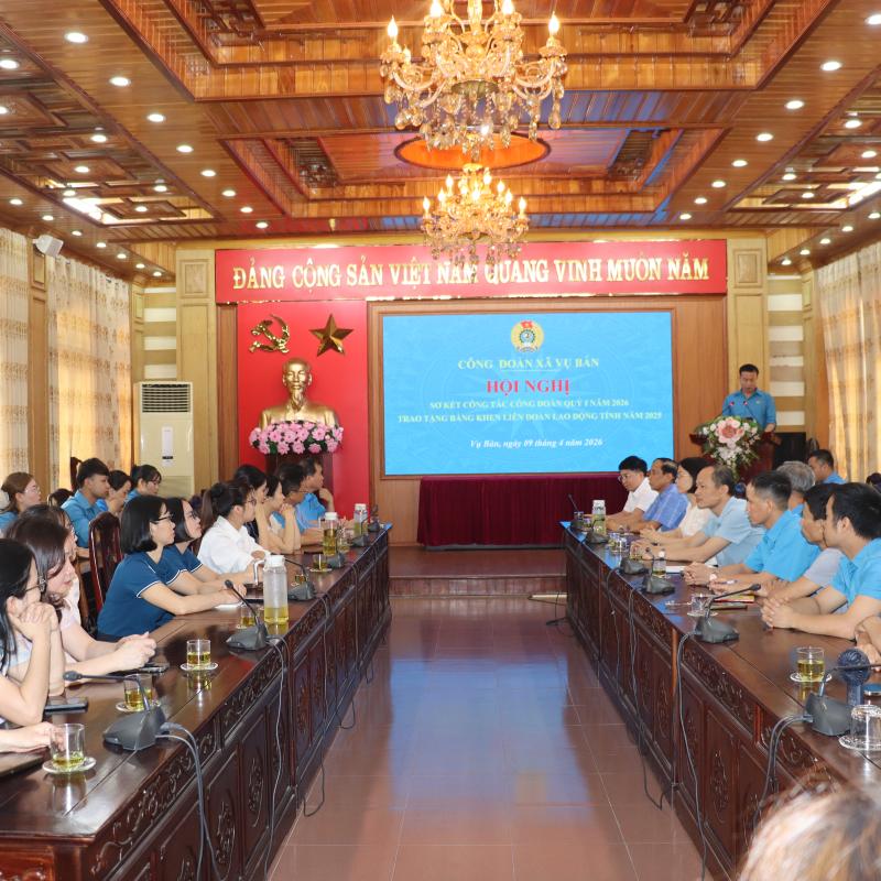 Công đoàn xã Vụ Bản sơ kết công tác quí I, triển khai nhiệm vụ quí II