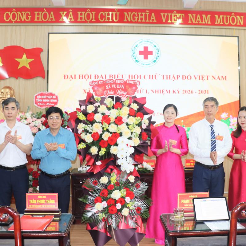 Hội Chữ thập đỏ xã Vụ Bản tổ chức Đại hội lần thứ nhất, nhiệm kỳ 2026 – 2031