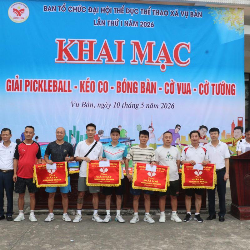 Xã Vụ Bản tổ chức  thi đấu một số môn thể thao trong khuôn khổ chương trình Đại hội Thể dục thể thao xã lần thứ I năm 2026