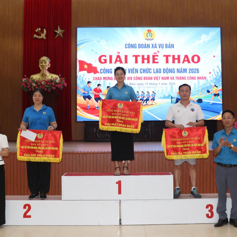 Công đoàn xã Vụ Bản - sôi nổi giải thể thao công nhân viên chức lao động năm 2026