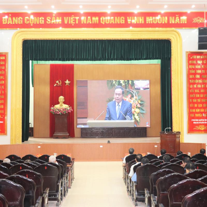 Xã Vụ Bản tham dự Hội nghị trực tuyến toàn quốc tổng kết công tác bầu cử đại biểu Quốc hội khóa XVI và đại biểu HĐND các cấp nhiệm kỳ 2026-2031