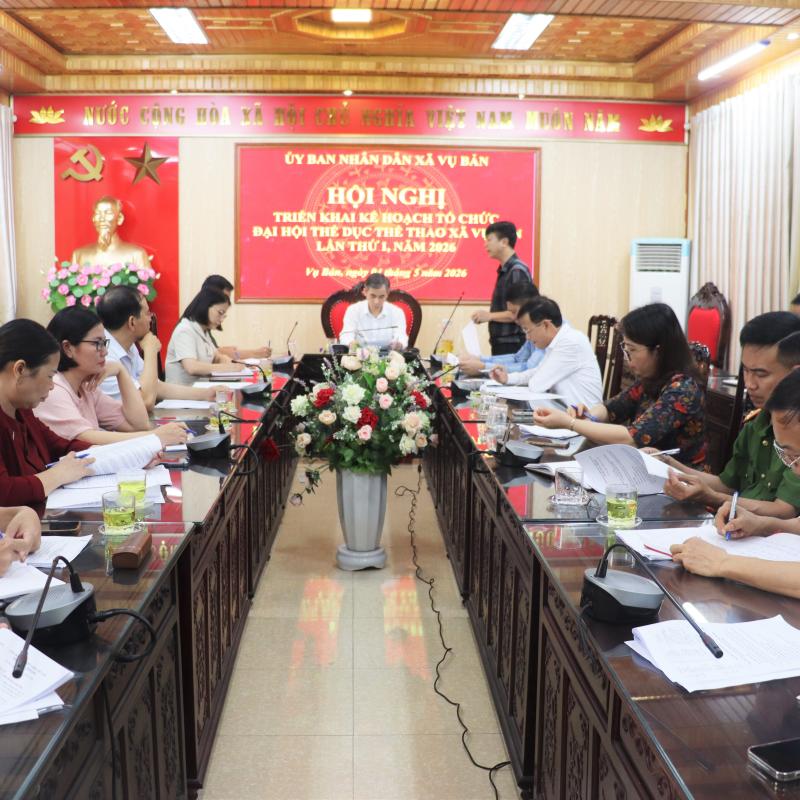 Xã Vụ Bản triển khai kế hoạch tổ chức Đại hội Thể dục thể thao lần thứ I