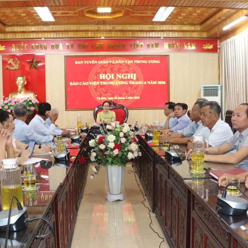 Xã Vụ Bản tham dự hội nghị báo cáo viên Trung ương tháng 6 năm 2026